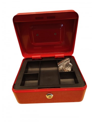 CAJA METÁLICA CON LLAVE 19 x 15 cm
